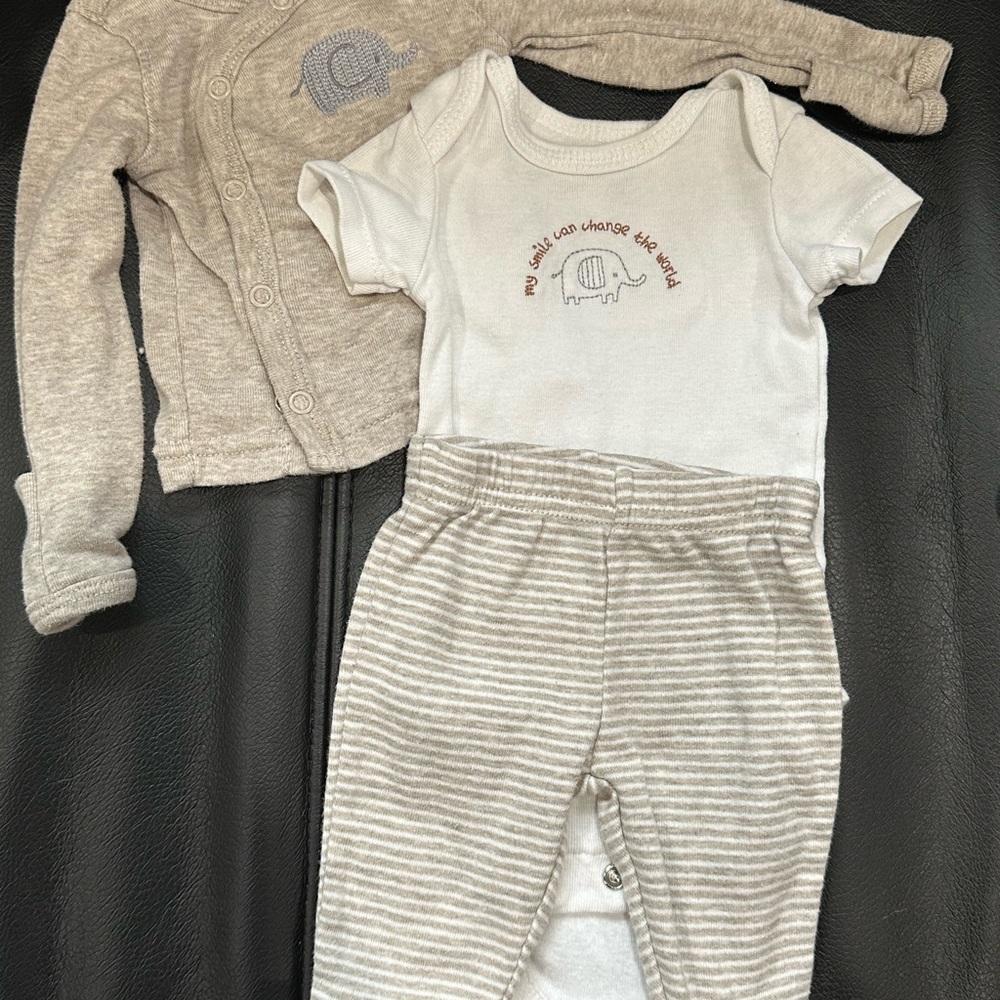 Carter’s Just One You Newborn Beige 3 piece Outfit